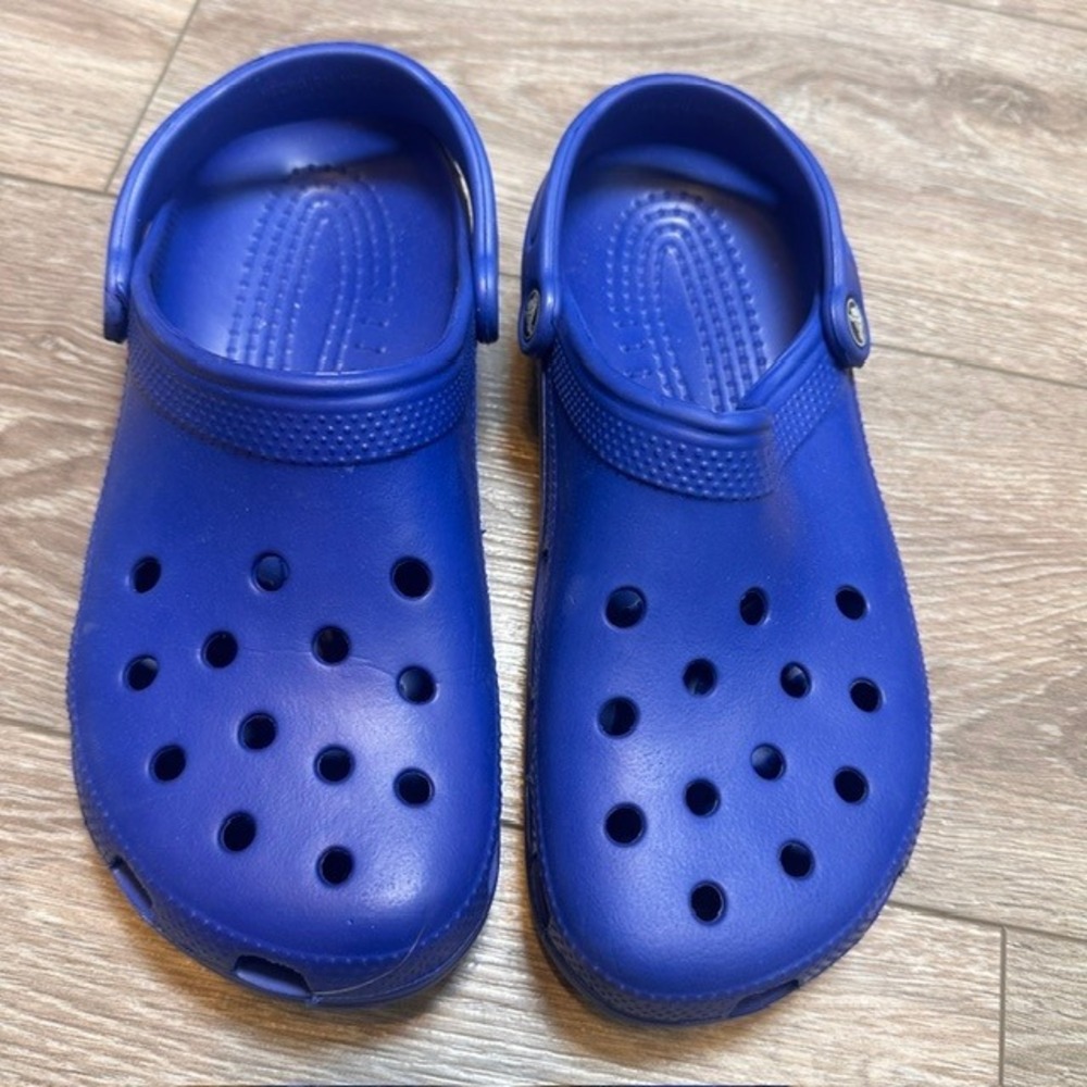 Crocs Classic Royal Blue Slip-On Lightweight Comfort Rubber Shoe 9M/11W